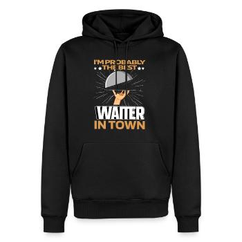Waiter Waitress Funny - Men's Premium Hoodie - black - Front - Nico (187cm) & Julia (174cm)