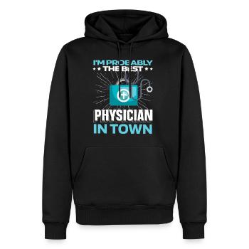 Physician Stethoscope - Men's Premium Hoodie - black - Front - Nico (187cm) & Julia (174cm)