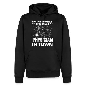 Physician Stethoscope - Men's Premium Hoodie - black - Front - Nico (187cm) & Julia (174cm)