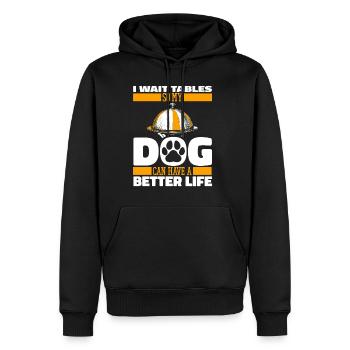 Waiter Waitress Dog - Men's Premium Hoodie - black - Front - Nico (187cm) & Julia (174cm)
