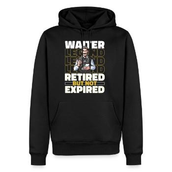 Waiter Waitress Retired - Men's Premium Hoodie - black - Front - Nico (187cm) & Julia (174cm)