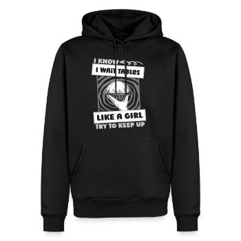 Waiter Waitress Funny - Men's Premium Hoodie - black - Front - Nico (187cm) & Julia (174cm)