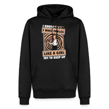 Waiter Waitress Humorous - Men's Premium Hoodie - black - Front - Nico (187cm) & Julia (174cm)