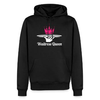 Waiter Waitress Queen - Men's Premium Hoodie - black - Front - Nico (187cm) & Julia (174cm)