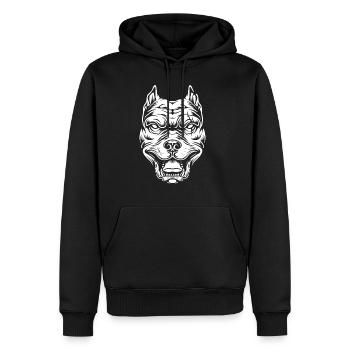 Bulldog - Men's Premium Hoodie - black - Front - Nico (187cm) & Julia (174cm)