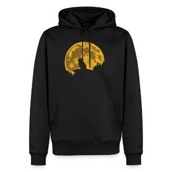 Guinea Pig Cavy Moon - Men's Premium Hoodie - black - Front - Nico (187cm) & Julia (174cm)