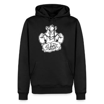 Guinea Pig Cavy I Love Mom - Men's Premium Hoodie - black - Front - Nico (187cm) & Julia (174cm)