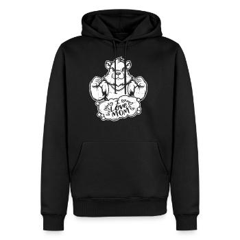 Guinea Pig Cavy I Love Mom - Men's Premium Hoodie - black - Front - Nico (187cm) & Julia (174cm)