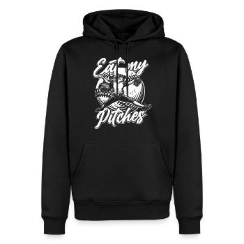 Softball - Men's Premium Hoodie - black - Front - Nico (187cm) & Julia (174cm)