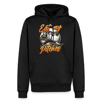 Softball - Men's Premium Hoodie - black - Front - Nico (187cm) & Julia (174cm)