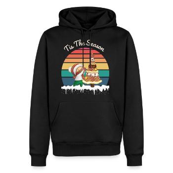 Christmas Tree Cake Tis the season - Men's Premium Hoodie - black - Front - Nico (187cm) & Julia (174cm)