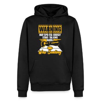 Funny Wax Sealing Lover Gift - Men's Premium Hoodie - black - Front - Nico (187cm) & Julia (174cm)