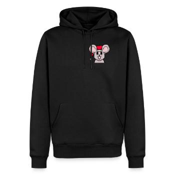 Mouse Pixelated Christmas - Funny Mouse Xmas - Men's Premium Hoodie - black - Front - Nico (187cm) & Julia (174cm)