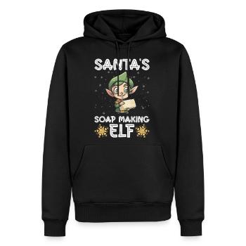 Santa's Soap Making Elf - Soap Making Soap Maker - Men's Premium Hoodie - black - Front - Nico (187cm) & Julia (174cm)