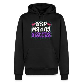 Soap Making Sisters - Soap Making Soap Maker - Men's Premium Hoodie - black - Front - Nico (187cm) & Julia (174cm)