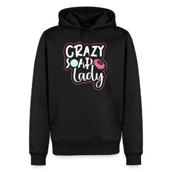 Crazy Soap Lady - Soap Making Soap Maker - Men's Premium Hoodie - black - Front - Nico (187cm) & Julia (174cm)
