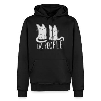 comic cats ew people - Men's Premium Hoodie - black - Front - Nico (187cm) & Julia (174cm)
