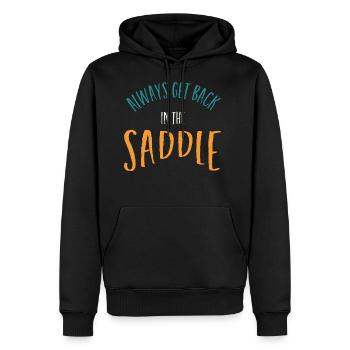 Equestrian Always Get Back In The Saddle - Men's Premium Hoodie - black - Front - Nico (187cm) & Julia (174cm)