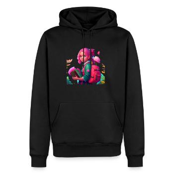 Back to school - Men's Premium Hoodie - black - Front - Nico (187cm) & Julia (174cm)