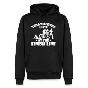 Triathlon - Men's Premium Hoodie - black - Front - Nico (187cm) & Julia (174cm)