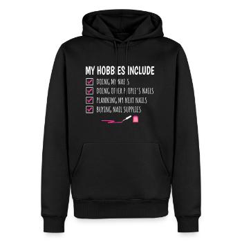 Nailist Technician Funny Saying Nail Tech Art Arti - Men's Premium Hoodie - black - Front - Nico (187cm) & Julia (174cm)