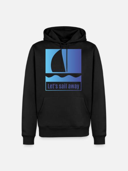 Sail Away With Me - Men's Premium Hoodie - black