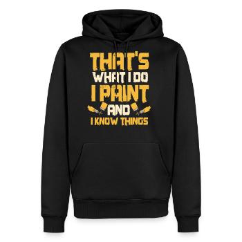 Painter - Men's Premium Hoodie - black - Front - Nico (187cm) & Julia (174cm)