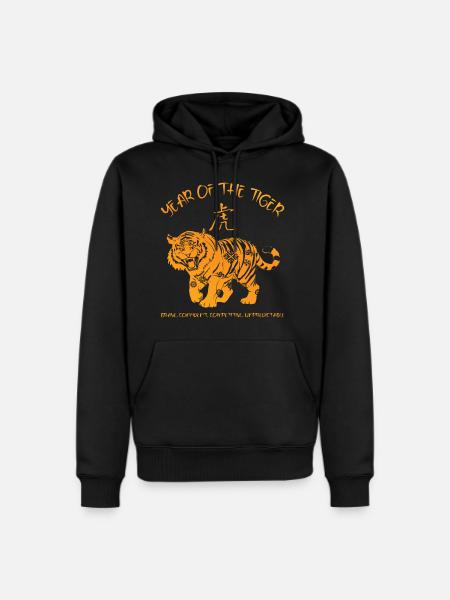 Chinese New Year Of Tiger Chinese Zodiac - Men's Premium Hoodie - black