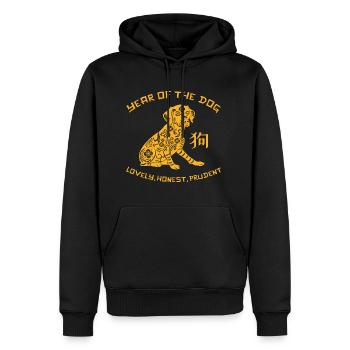 Chinese New Year Of The Dog Chinese Zodiac - Men's Premium Hoodie - black - Front - Nico (187cm) & Julia (174cm)