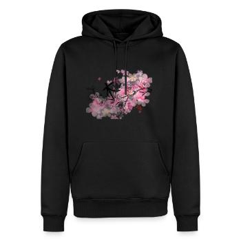 Kanji Tree - Men's Premium Hoodie - black - Front - Nico (187cm) & Julia (174cm)