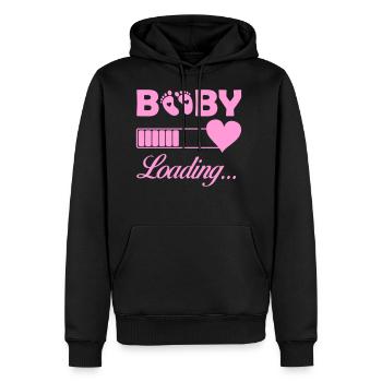 baby loading - Men's Premium Hoodie - black - Front - Nico (187cm) & Julia (174cm)