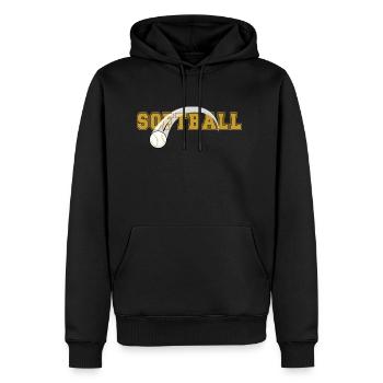 Softball - Men's Premium Hoodie - black - Front - Nico (187cm) & Julia (174cm)
