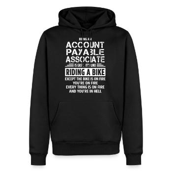 Account Payable Associate - Men's Premium Hoodie - black - Front - Nico (187cm) & Julia (174cm)