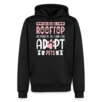 Animal Welfare Shelter Dog Cat Animal Lover - Men's Premium Hoodie - black - Front - Nico (187cm) & Julia (174cm)