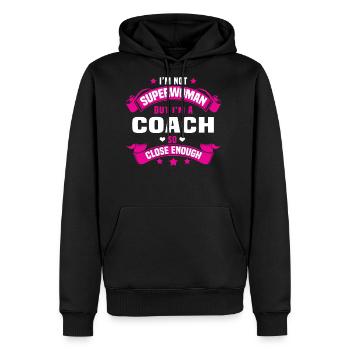 Coach - Men's Premium Hoodie - black - Front - Nico (187cm) & Julia (174cm)
