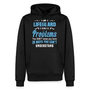 Lifeguard - Men's Premium Hoodie - black - Front - Nico (187cm) & Julia (174cm)