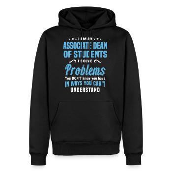 Associate Dean of Students - Men's Premium Hoodie - black - Front - Nico (187cm) & Julia (174cm)