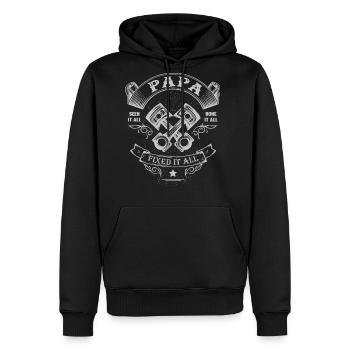 Papa - Papa Fixed It All Gifts - Men's Premium Hoodie - black - Front - Nico (187cm) & Julia (174cm)