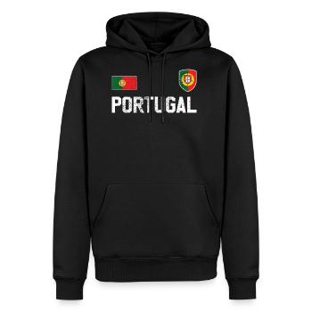 Portugal - Men's Premium Hoodie - black - Front - Nico (187cm) & Julia (174cm)