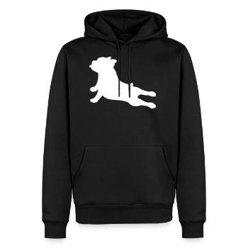 Bulldog - Men's Premium Hoodie - black - Front - Nico (187cm) & Julia (174cm)