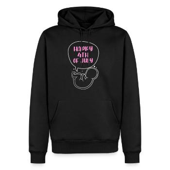 4th Of July Gender Reveal Baby Shower - Men's Premium Hoodie - black - Front - Nico (187cm) & Julia (174cm)