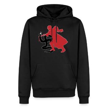 Fight Fascism - Men's Premium Hoodie - black - Front - Nico (187cm) & Julia (174cm)