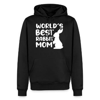 Funny World's Best Rabbit Mom Men Bunny Lovers - Men's Premium Hoodie - black - Front - Nico (187cm) & Julia (174cm)