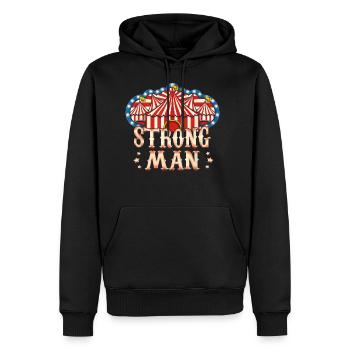 Circus Party Clothes Strongman Birthday - Men's Premium Hoodie - black - Front - Nico (187cm) & Julia (174cm)