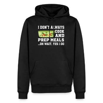Funny Meal Prep Saying - Men's Premium Hoodie - black - Front - Nico (187cm) & Julia (174cm)