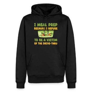 Great Meal Prep Saying - Men's Premium Hoodie - black - Front - Nico (187cm) & Julia (174cm)