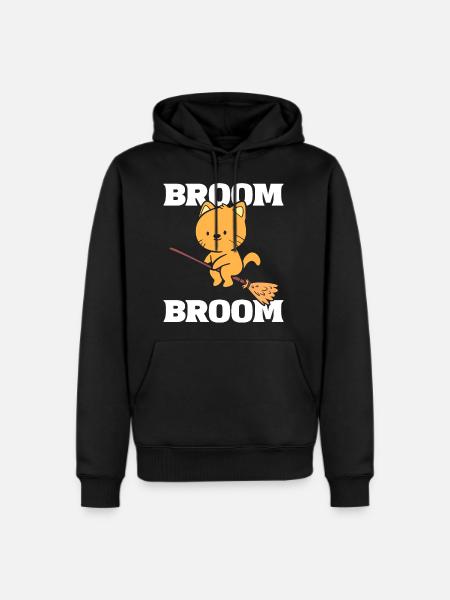 Broom Broom! Cat Groomer - Men's Premium Hoodie - black