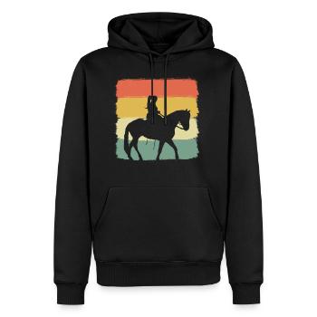 Equestrian Horse Rider - Men's Premium Hoodie - black - Front - Nico (187cm) & Julia (174cm)