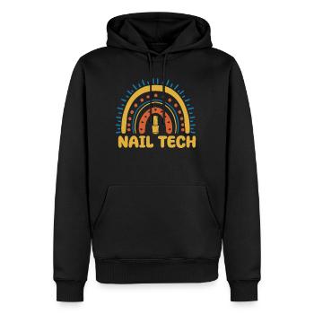 Nail Tech Boho Rainbow - Men's Premium Hoodie - black - Front - Nico (187cm) & Julia (174cm)