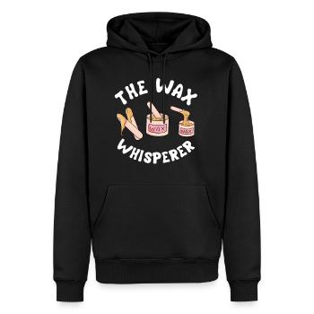 The Wax Whsiperer Funny Wax Specialist Saying - Men's Premium Hoodie - black - Front - Nico (187cm) & Julia (174cm)